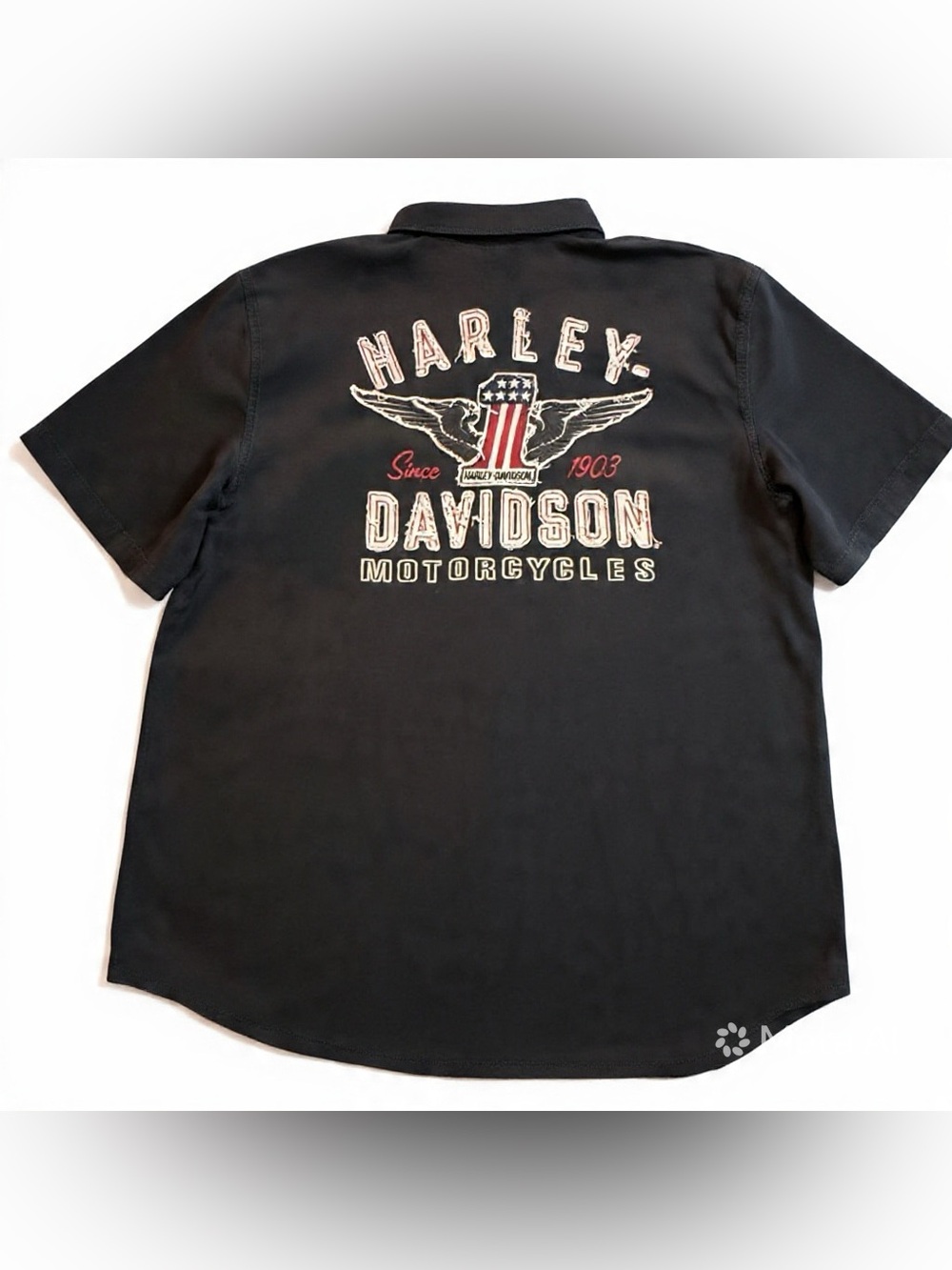 Harley-Davidson Men’s 2XL Garage Shirt 2015 Black Button Down Genuine Motor